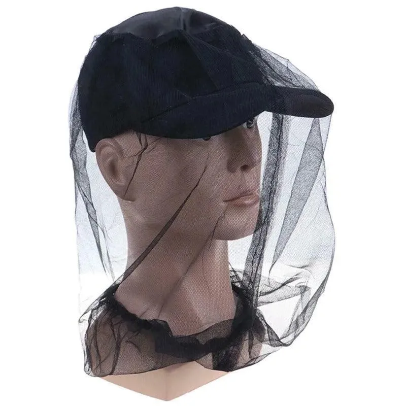 Midge Mosquito Mesh Head Net Hat Insect Fly Face Protector Camping Hiking Travel