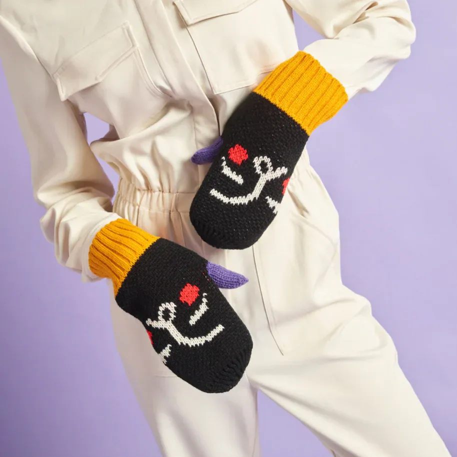 Miss Pom Pom Abstract Mittens