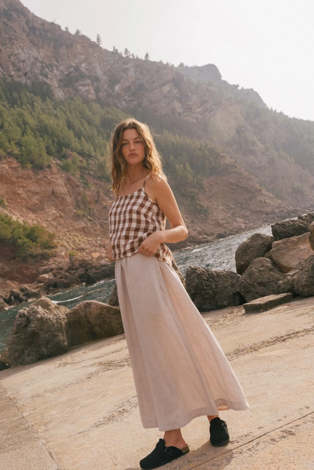 Mona Linen Long Skirt | Multiple Colours