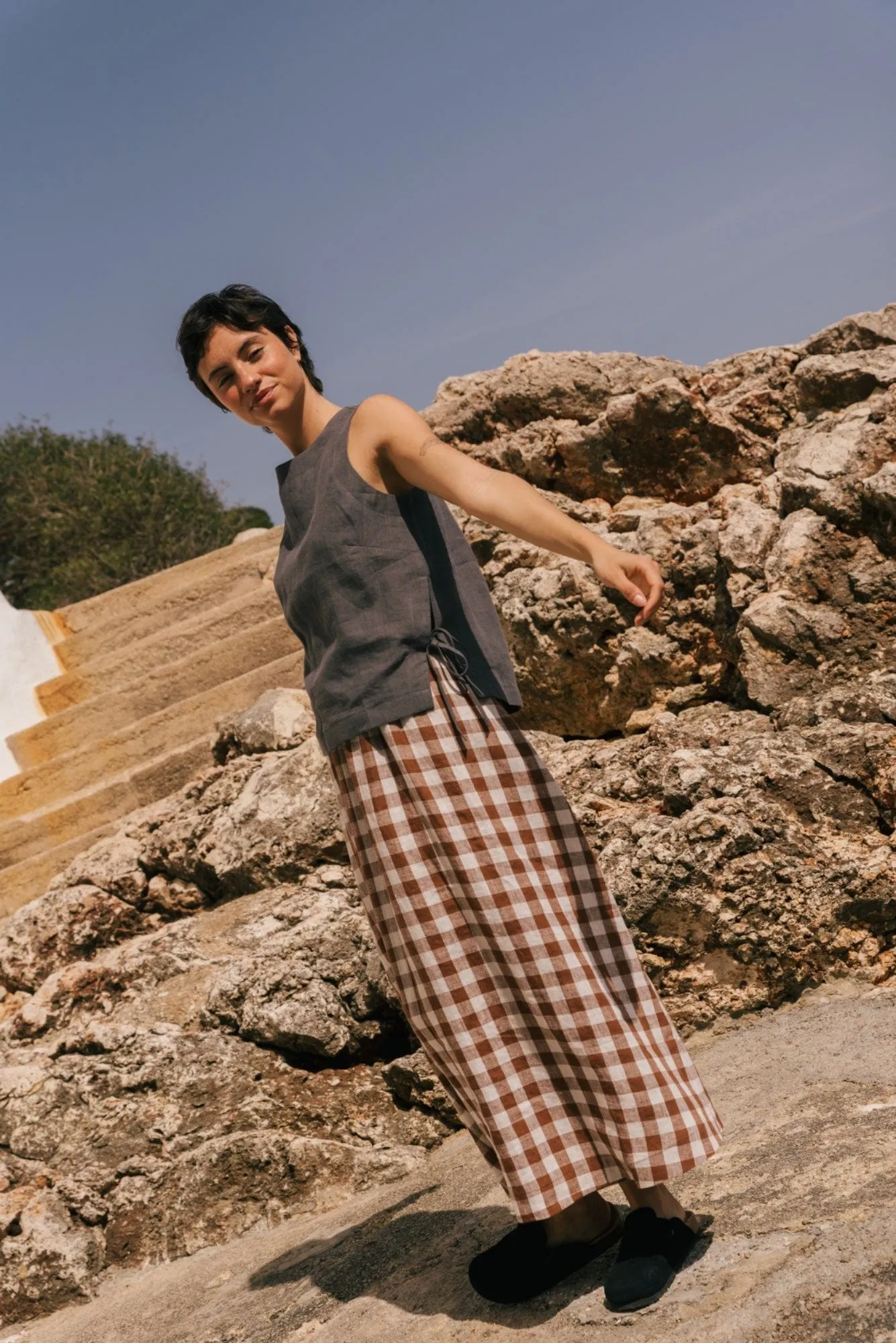 Mona Linen Long Skirt | Multiple Colours