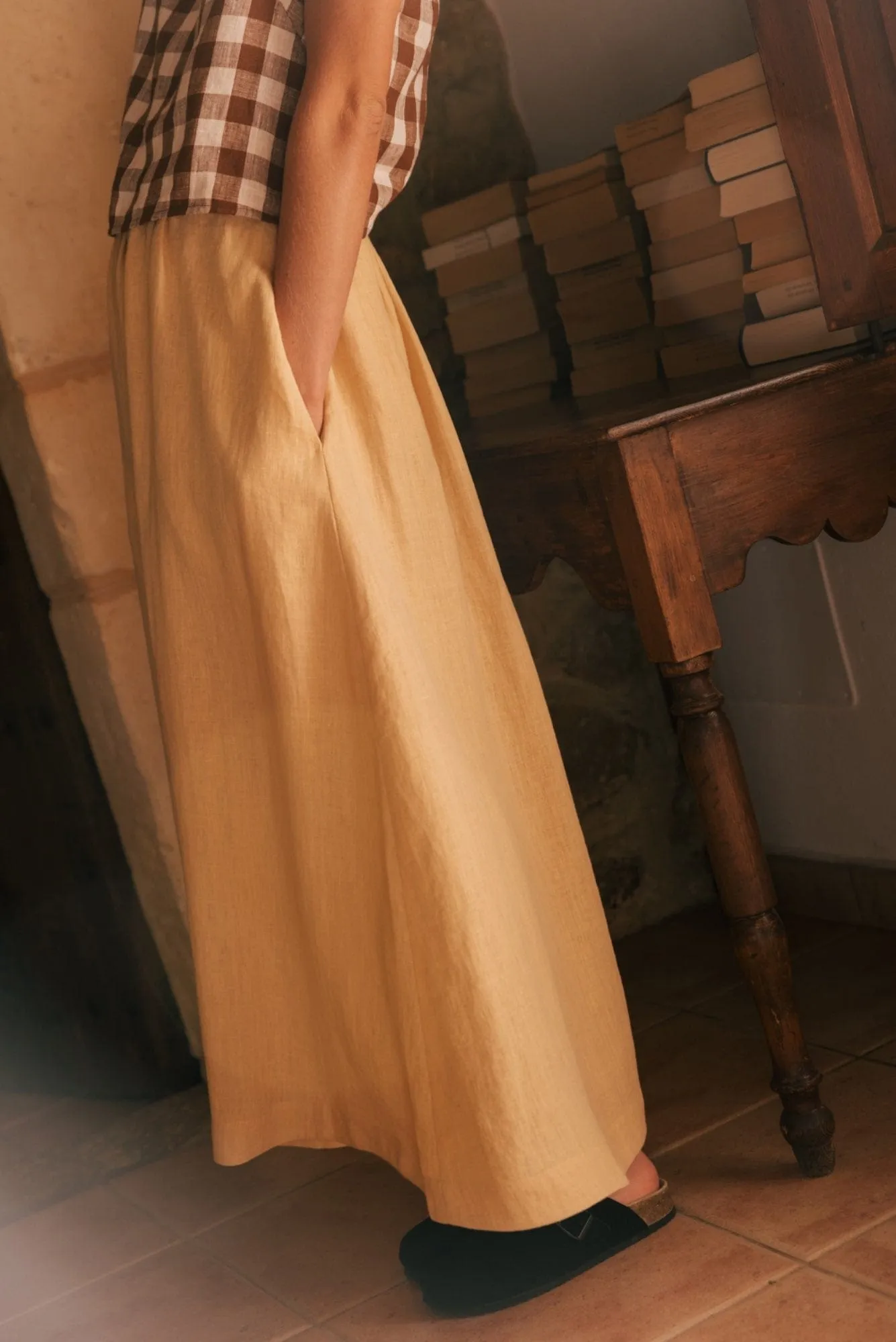 Mona Linen Long Skirt | Multiple Colours