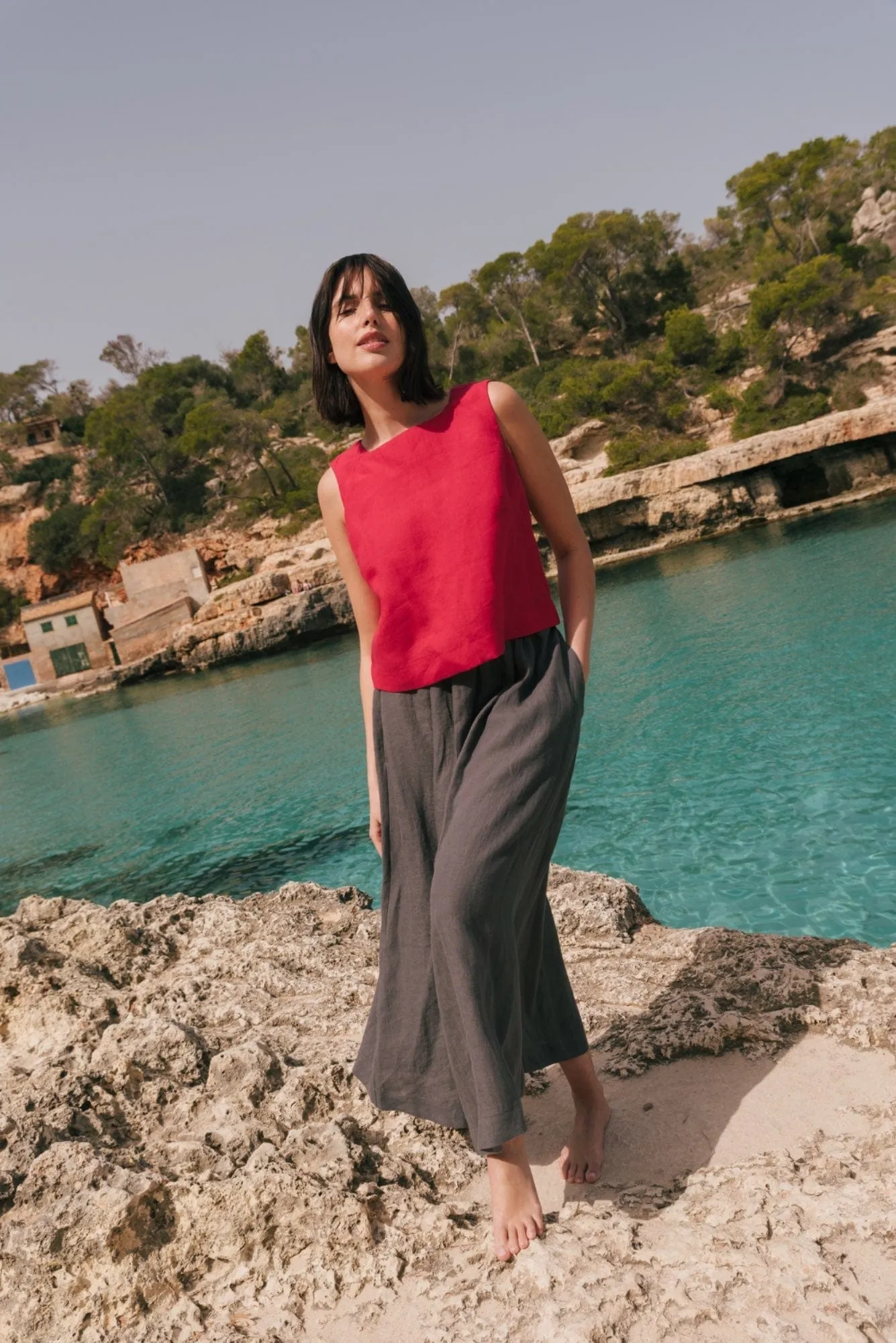 Mona Linen Long Skirt | Multiple Colours