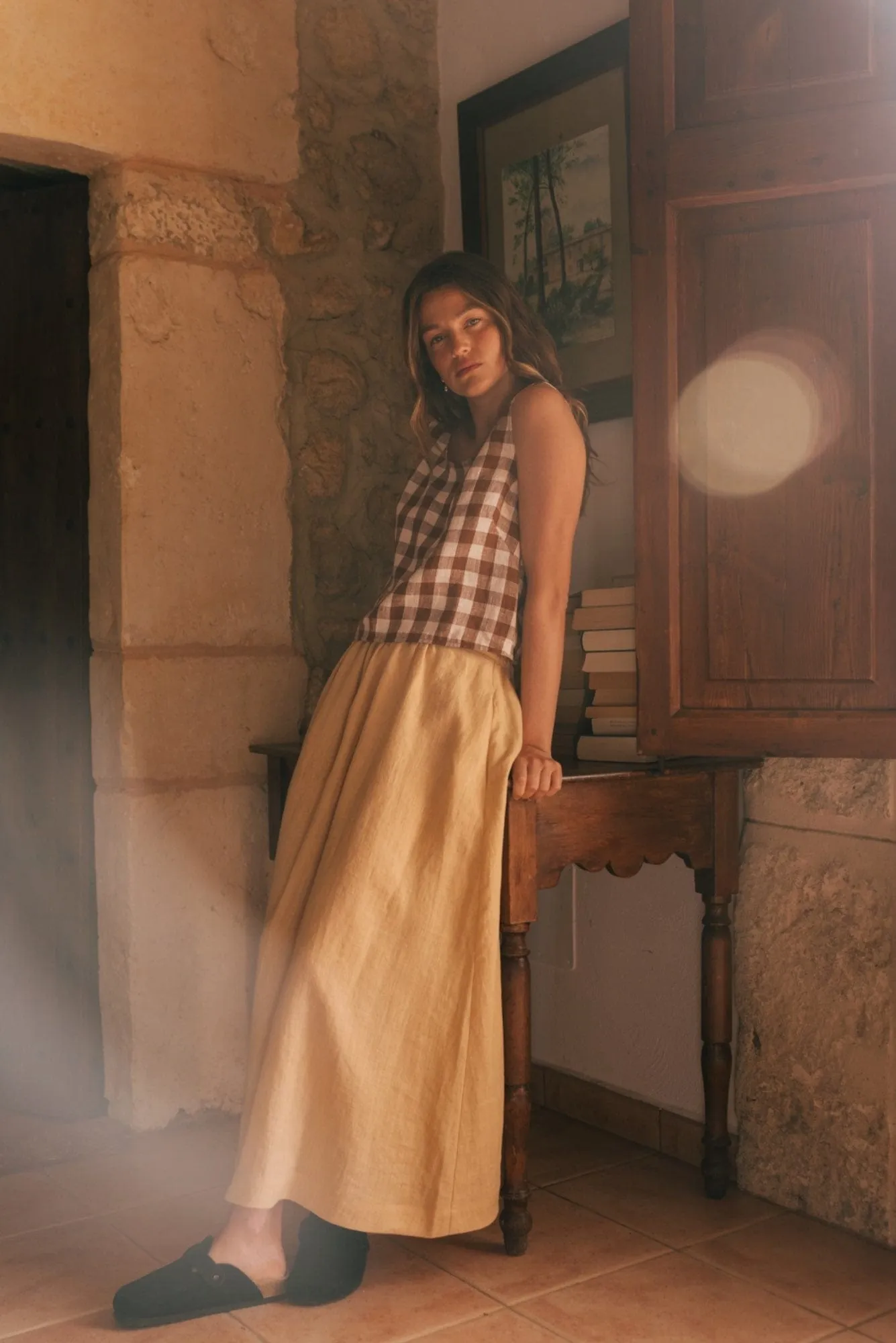 Mona Linen Long Skirt | Multiple Colours