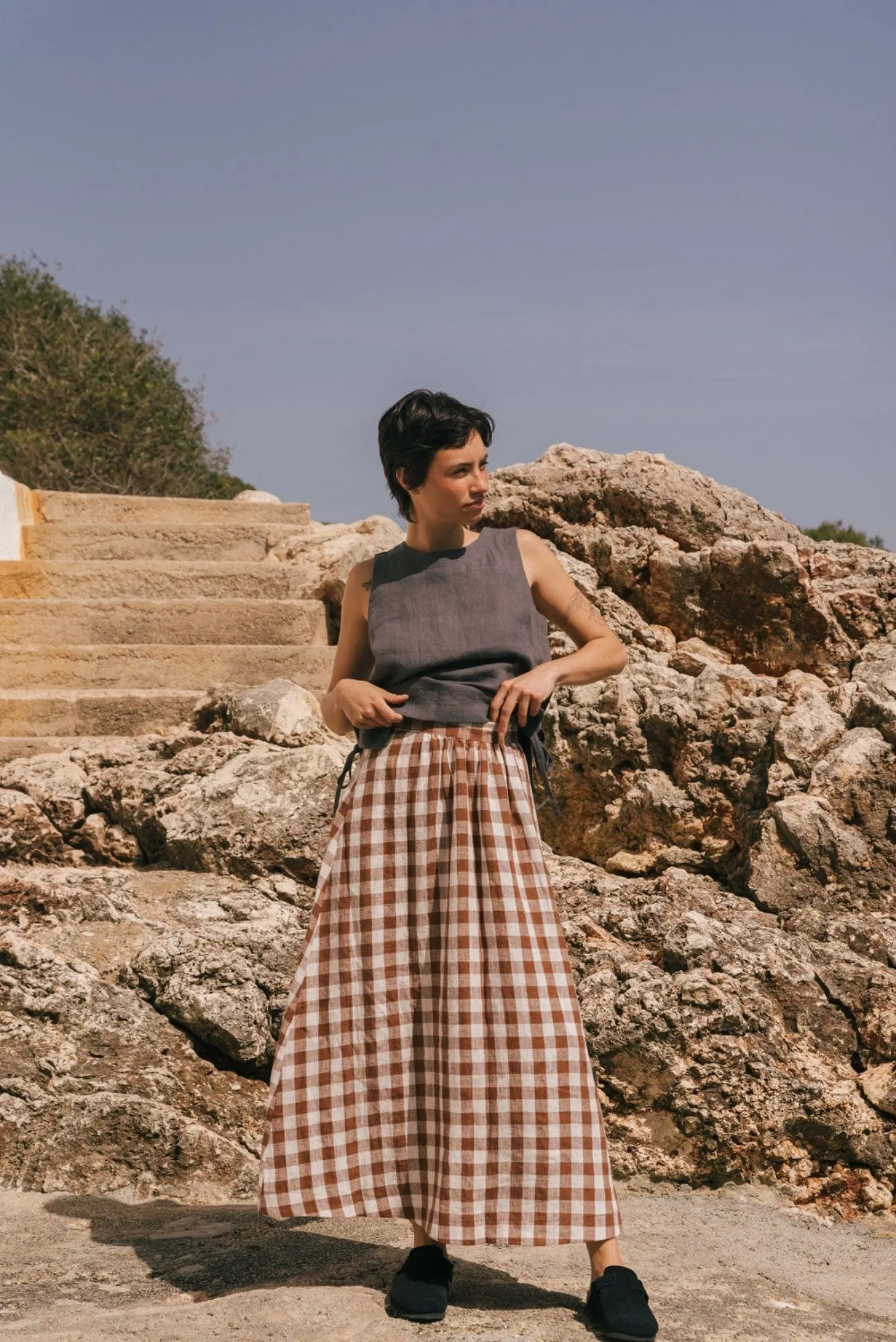 Mona Linen Long Skirt | Multiple Colours