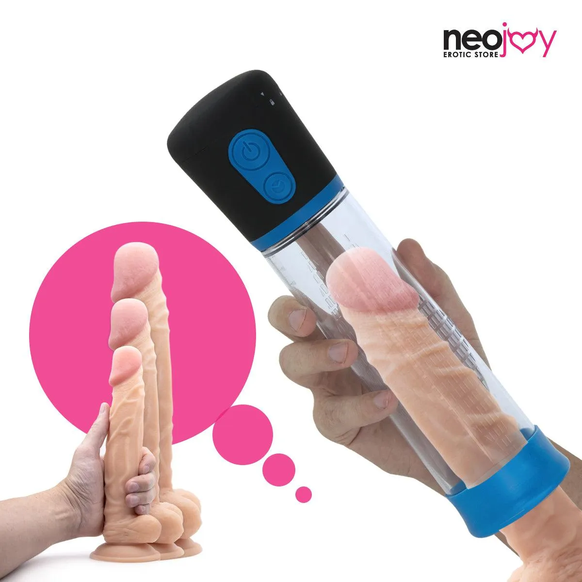 Neojoy Electric Male Penis Pump with Enhancer -  Silicone
