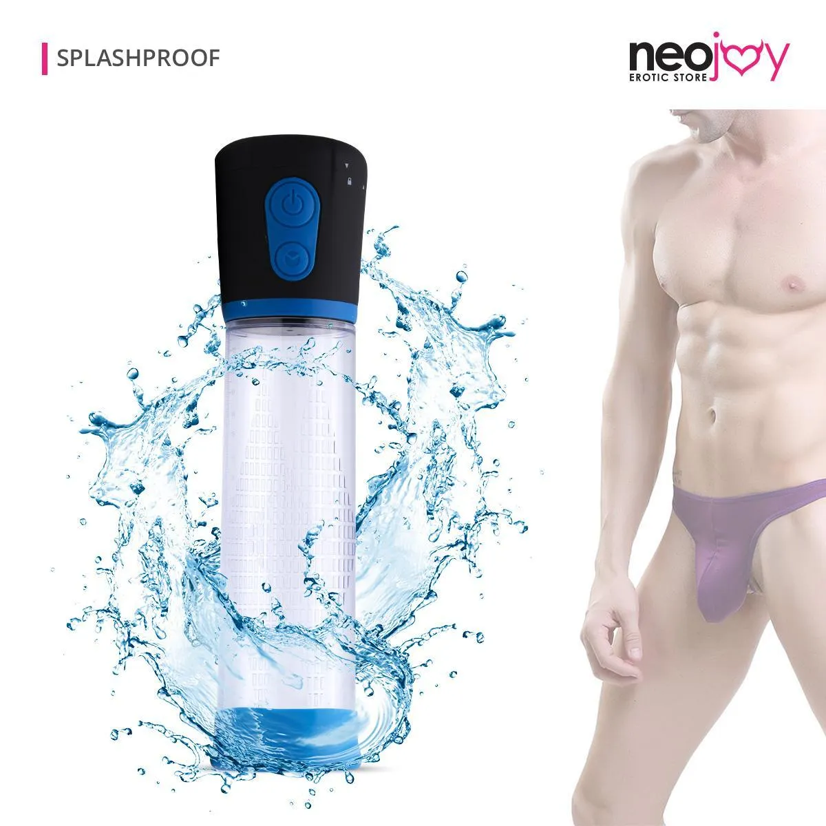 Neojoy Electric Male Penis Pump with Enhancer -  Silicone