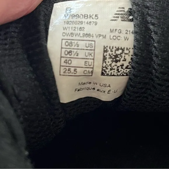 New Balance 990v5 Black W990BK5Women's Running Shoes Size 8.5