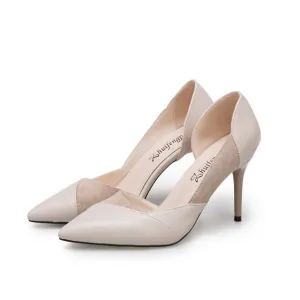 New Pointed Toe Leather Women Pumps Fashion Office Shoes Women Sexy High Heels Shoes Thin Heel Women 's Wedding Shoes