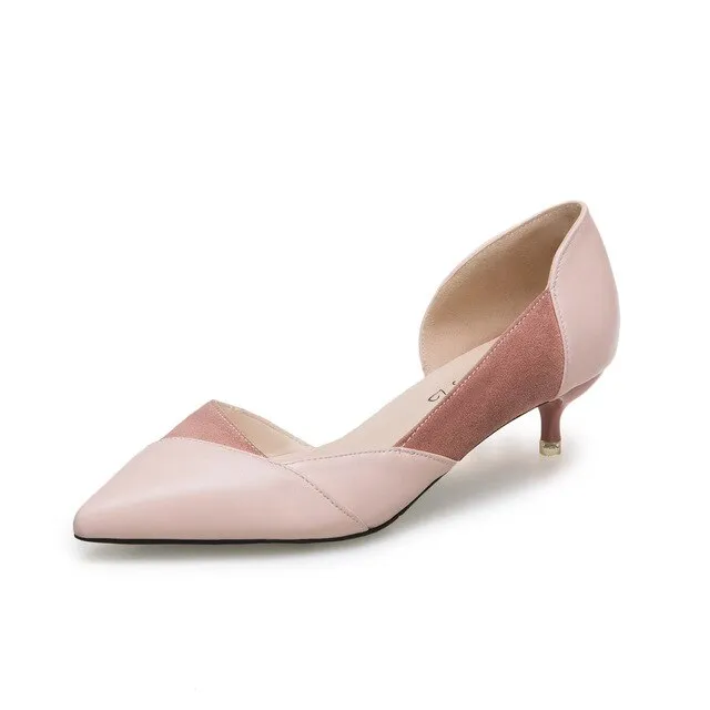 New Pointed Toe Leather Women Pumps Fashion Office Shoes Women Sexy High Heels Shoes Thin Heel Women 's Wedding Shoes