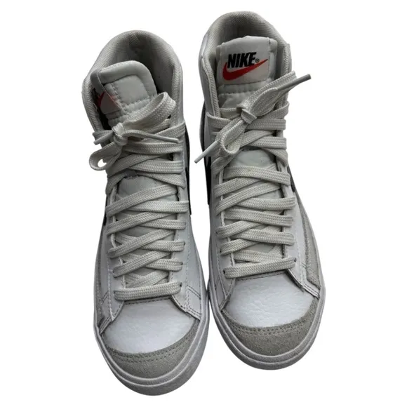 Nike Blazer Mid 77 Big Kid's White Black Youth Shoes DA4086-100 US Size 5Y