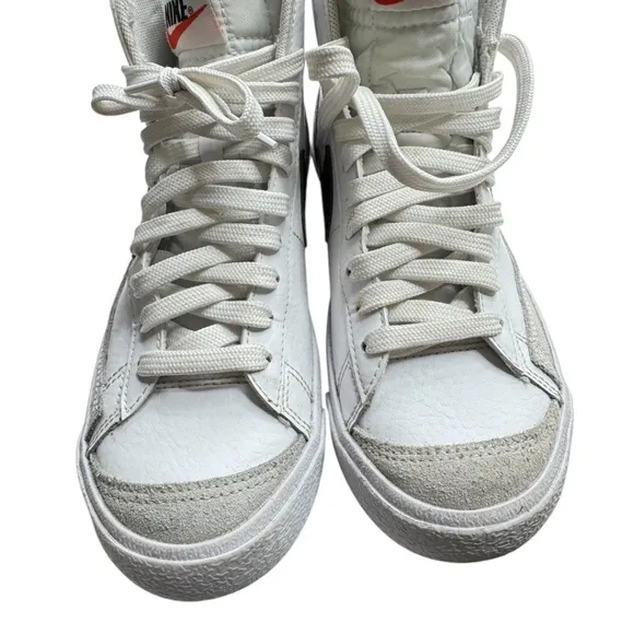 Nike Blazer Mid 77 Big Kid's White Black Youth Shoes DA4086-100 US Size 5Y