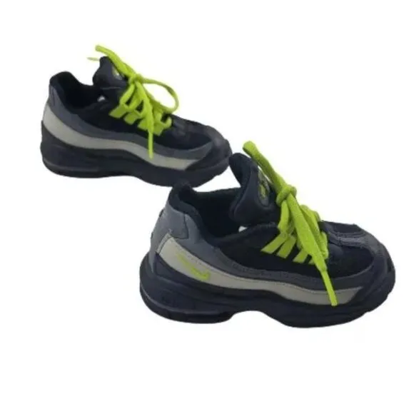 Nike Boys Air Max 95 Black Volt Sneakers Size 9