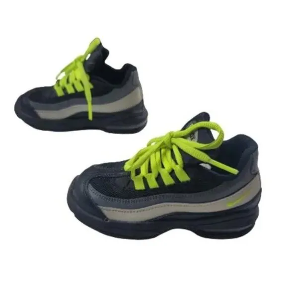 Nike Boys Air Max 95 Black Volt Sneakers Size 9