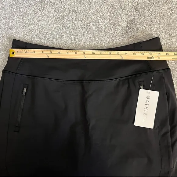 NWT Athleta Fairway High Rise Golf Skort 18&quot; In Black~ Women's Size XL