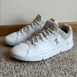 On Running Men's The Roger Advantage White Leather Sneakers Men’s US 8 Eu 41