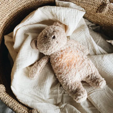 Organic Cotton Humming Bear with Night Light (Sand)