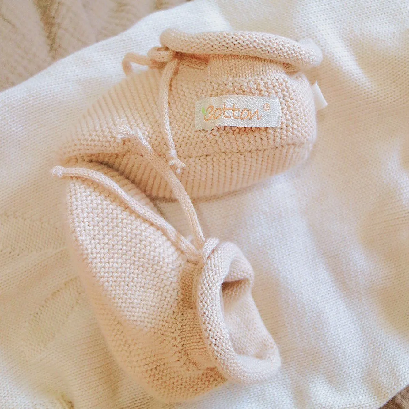 Organic Knitted Baby Booties - Soft Newborn Booties for Cozy Little Feet