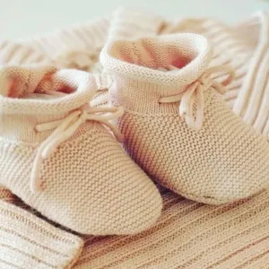 Organic Knitted Baby Booties - Soft Newborn Booties for Cozy Little Feet