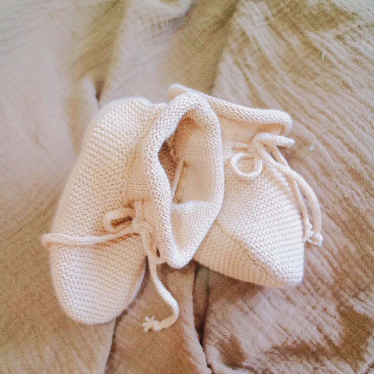 Organic Knitted Baby Booties - Soft Newborn Booties for Cozy Little Feet