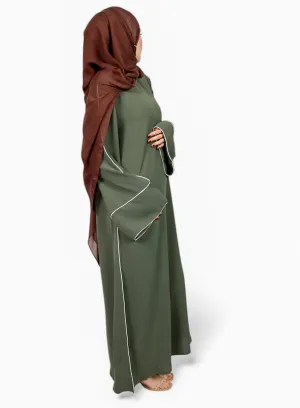 Outline Abaya - Olive