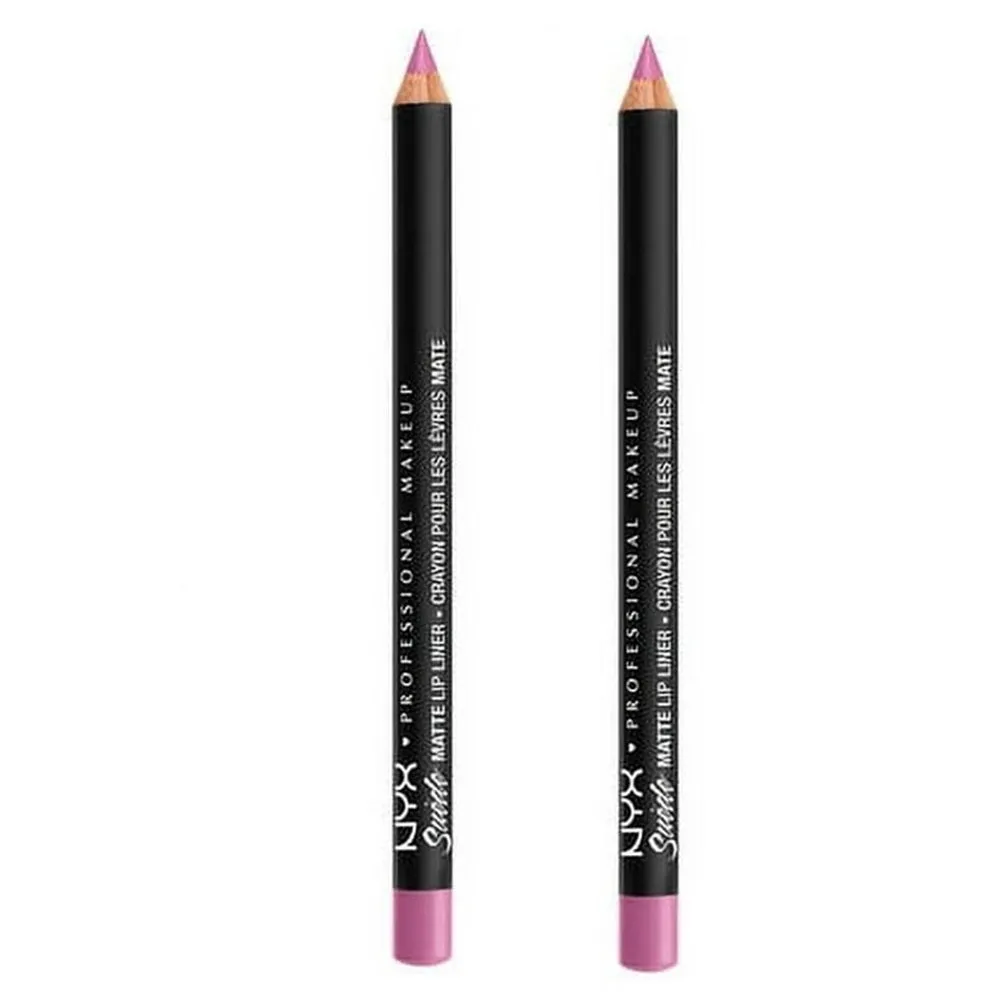 Pack of 2 NYX Suede Matte Lip Liner, Respect The Pink SMLL13