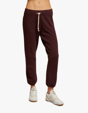 Perfect White Tee Toni French Terry Joggers in Blackberry