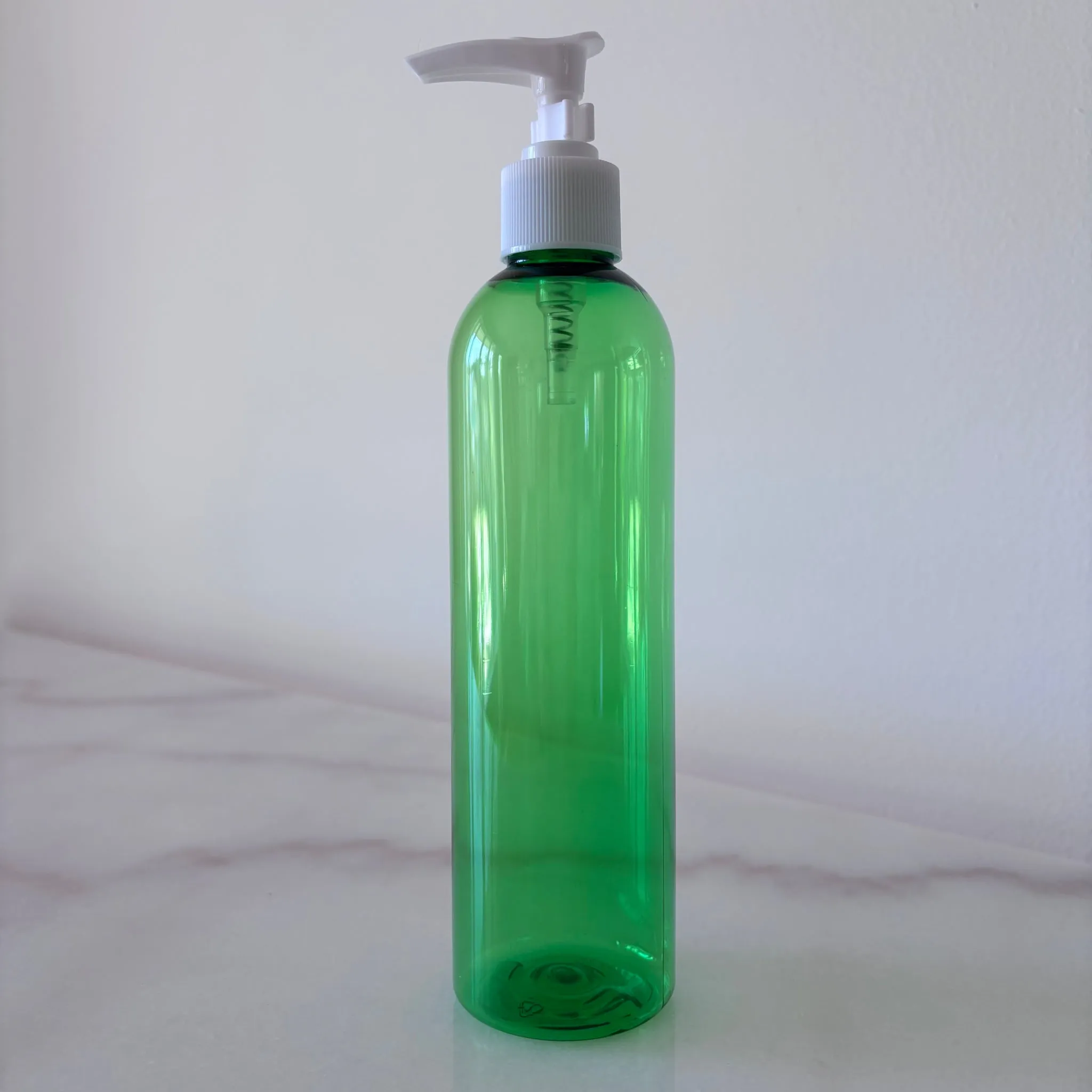 PET Plastic Bottle - 10 oz - Green - Choice of Top