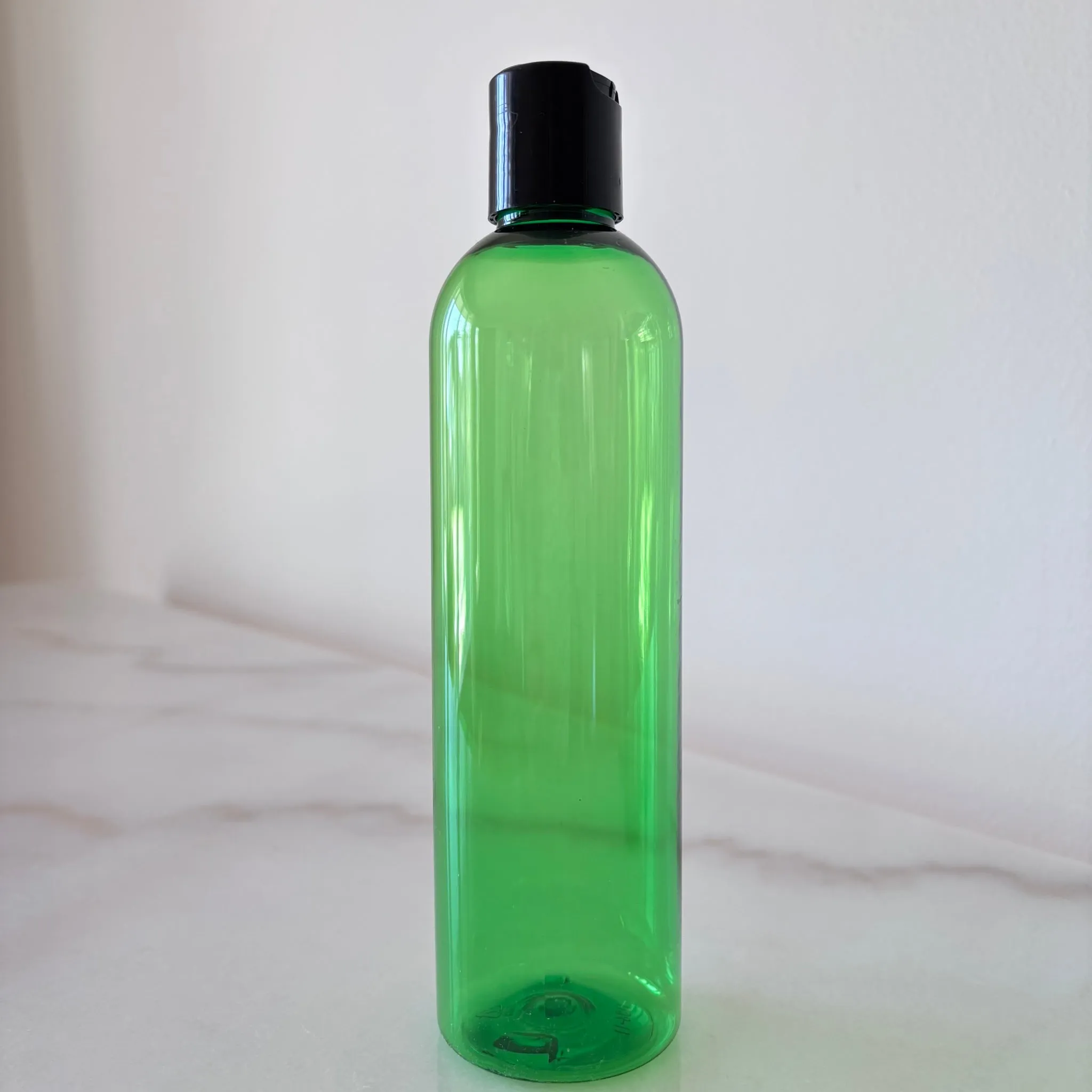 PET Plastic Bottle - 10 oz - Green - Choice of Top