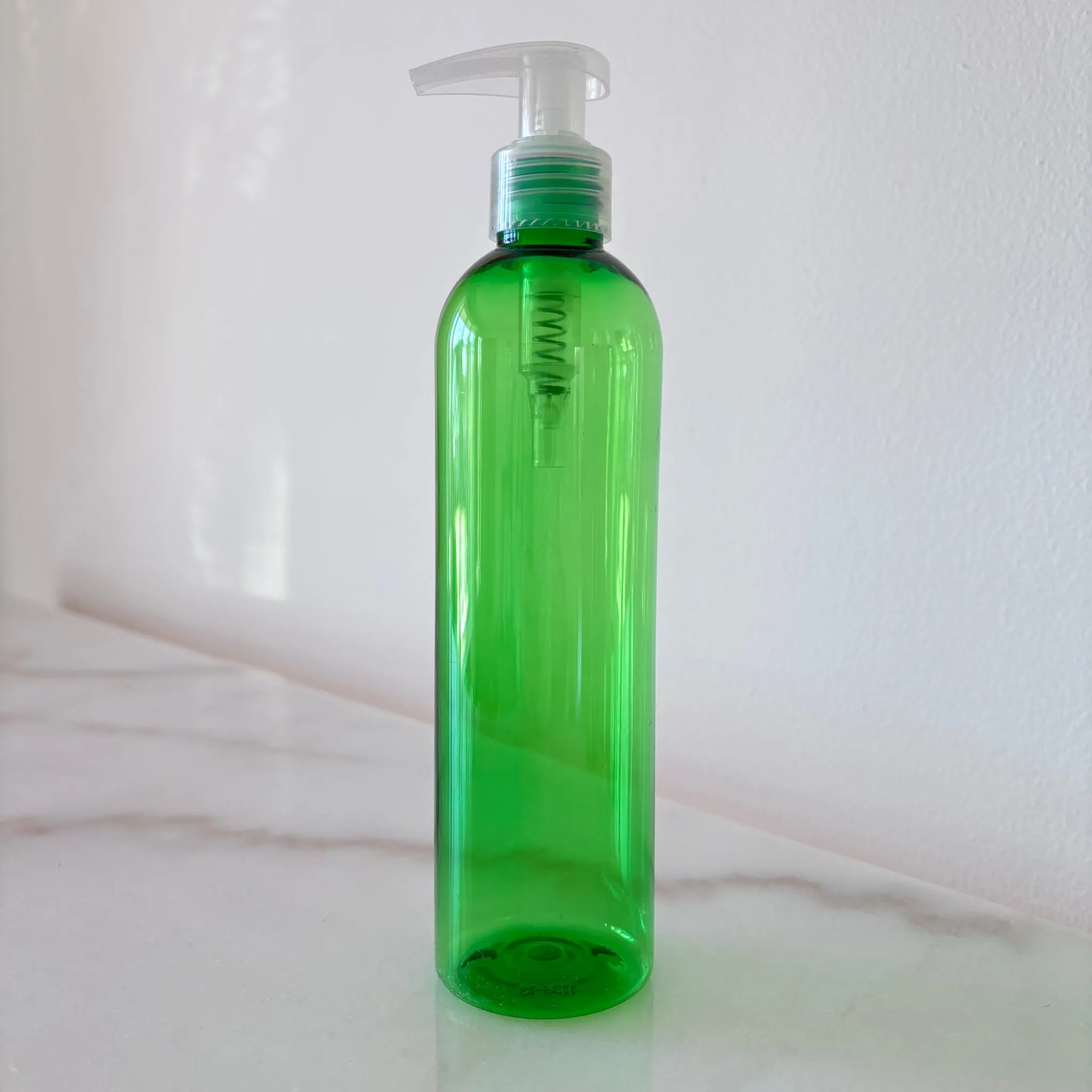 PET Plastic Bottle - 10 oz - Green - Choice of Top