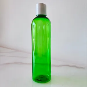 PET Plastic Bottle - 10 oz - Green - Choice of Top