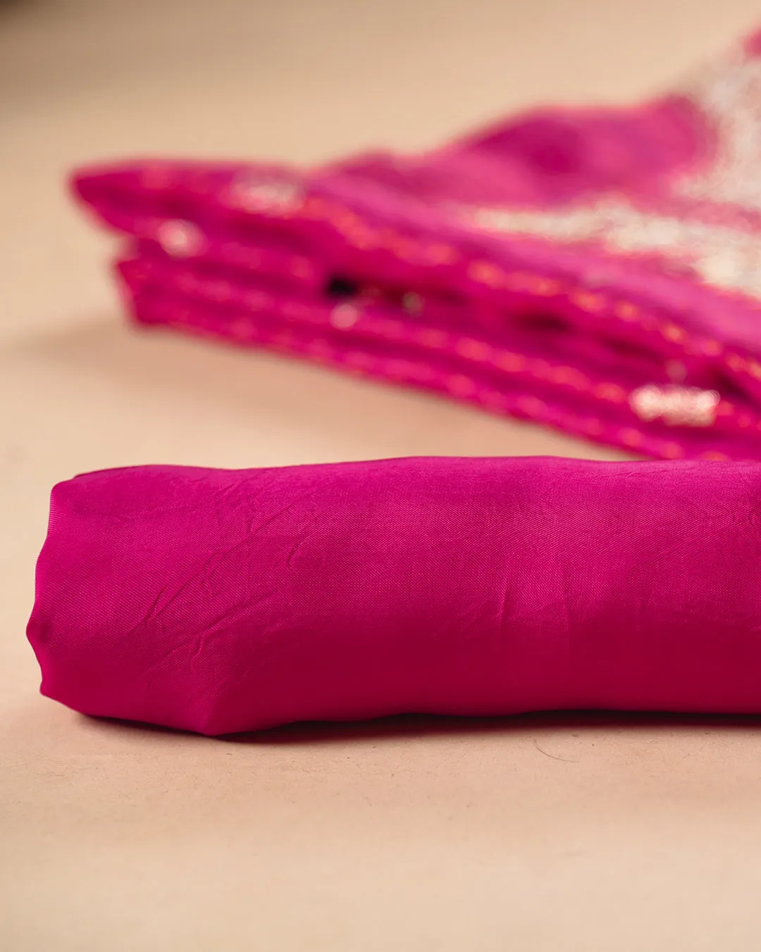 Pink Silk Viscose Blend Woven With Embroidery Unstitched Suit Fabric Set With Silk Viscose Woven Dupatta