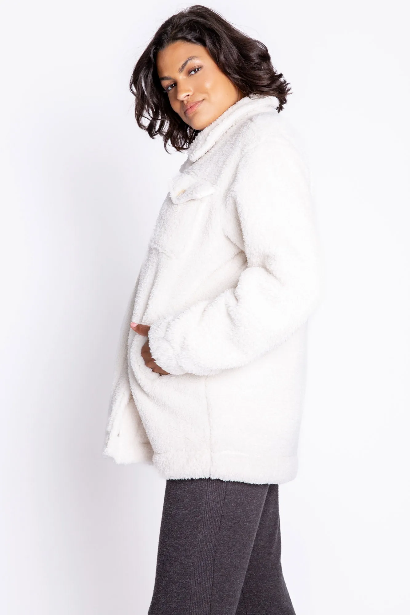 PJ Salvage Cozy Shacket Solid
