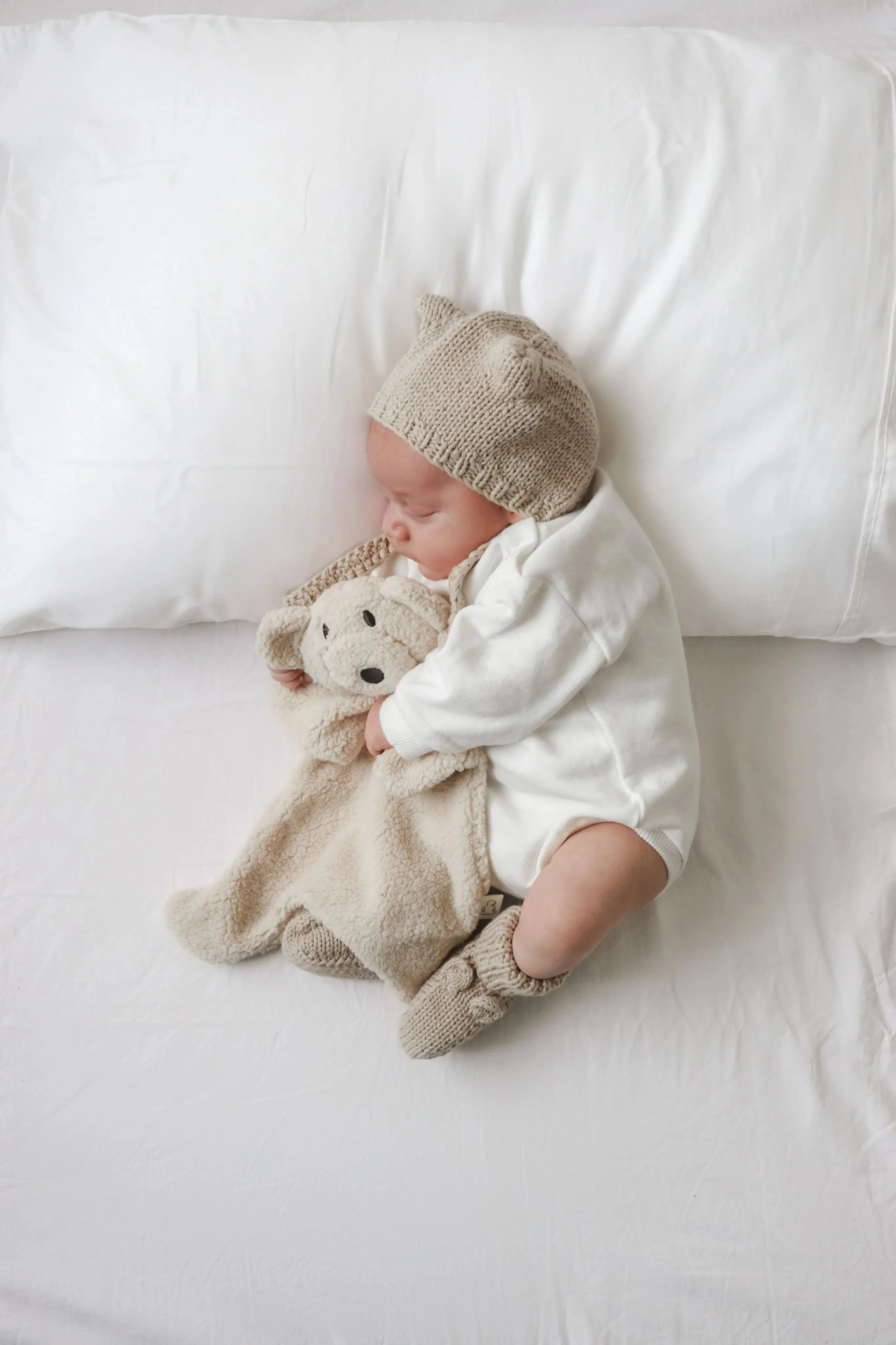 Pop Ya Tot Organic Cotton Beary Booties - Biscuit