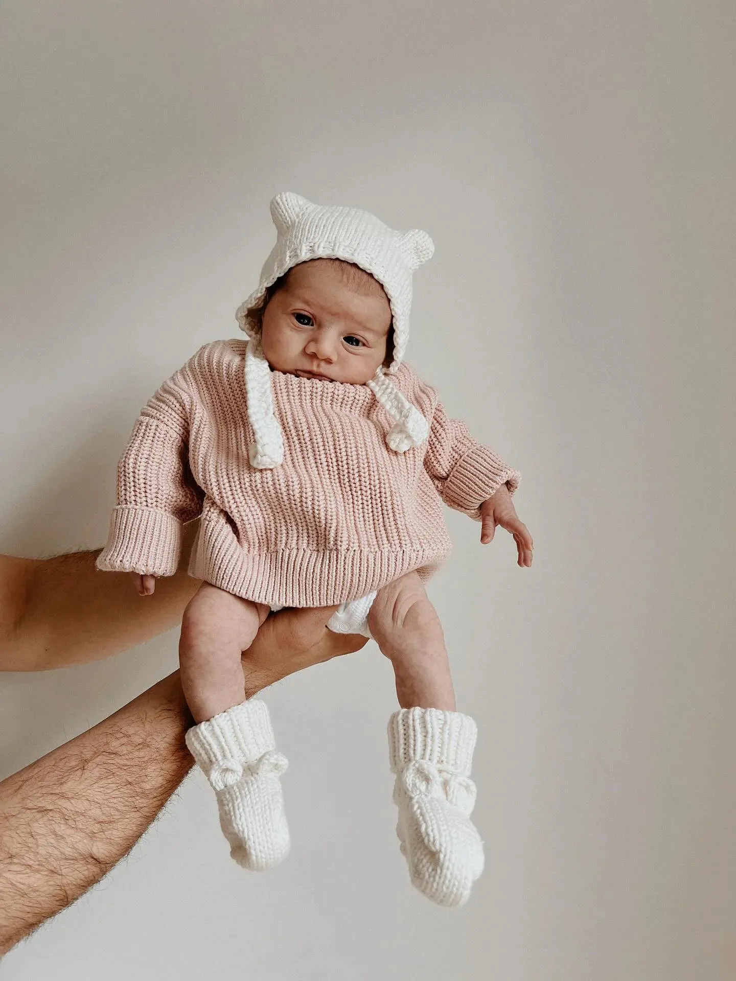 Pop Ya Tot Organic Cotton Beary Booties - Ivory