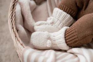 Pop Ya Tot Organic Cotton Beary Booties - Ivory