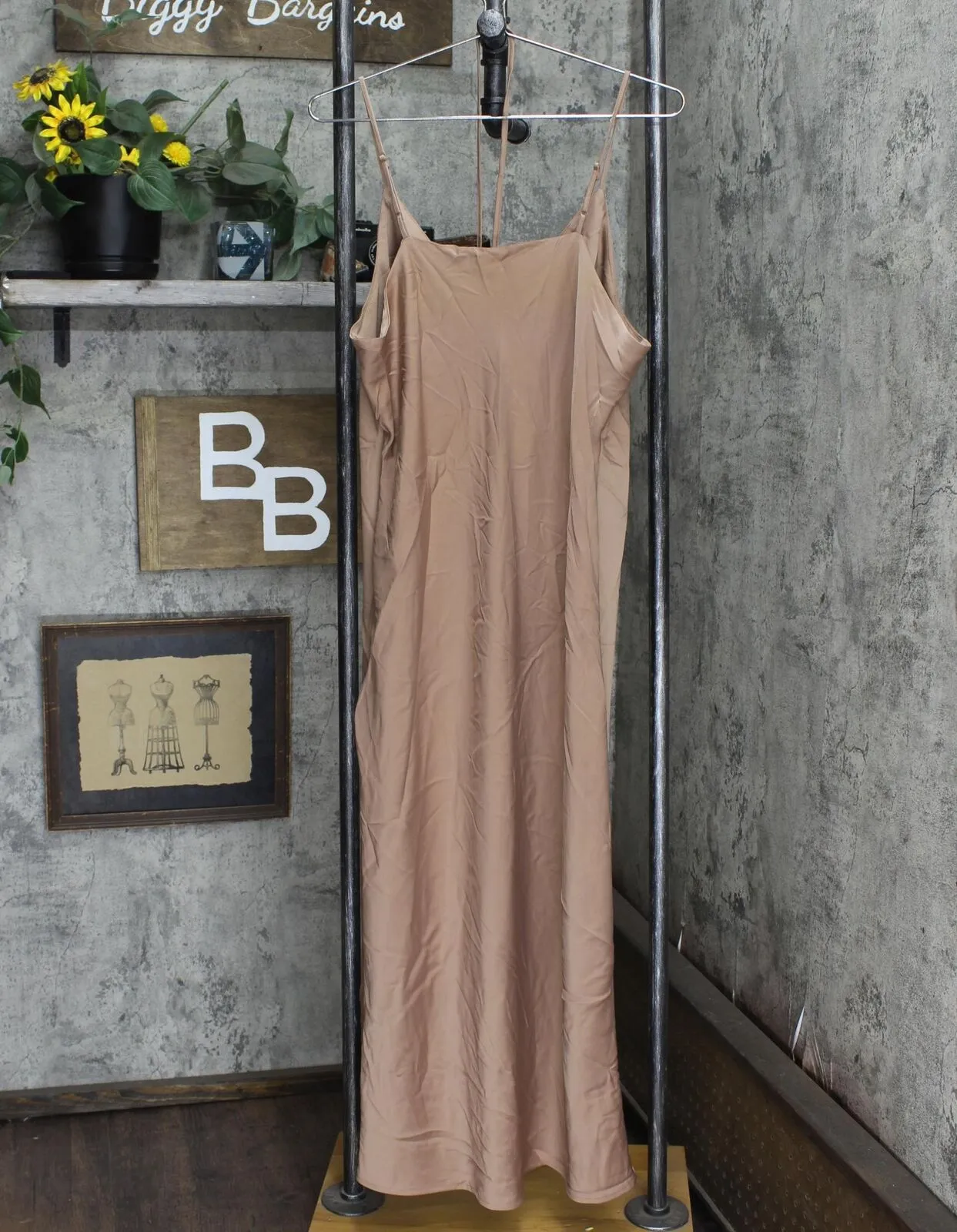 Prologue Women's Tie Waist Slip Dress 78818417 Brown XL