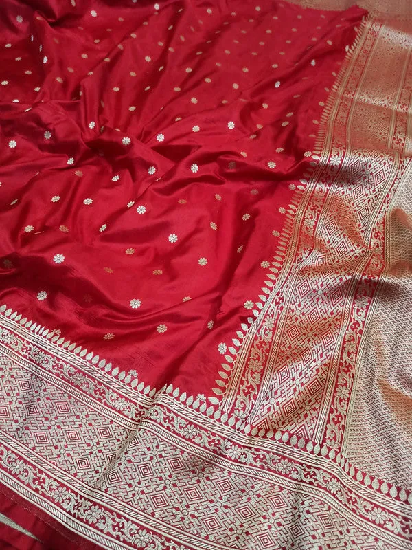 Pure Banarasi Khaddi Katan Silk Border Saree