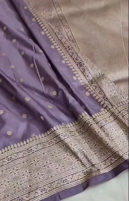 Pure Banarasi Khaddi Katan Silk Border Saree