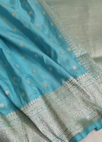 Pure Banarasi Khaddi Katan Silk Border Saree