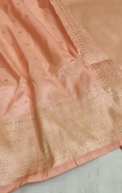 Pure Banarasi Khaddi Katan Silk Border Saree