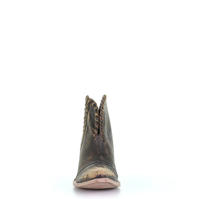 Q5110 | Woven Leather Women's Ankle Boot
