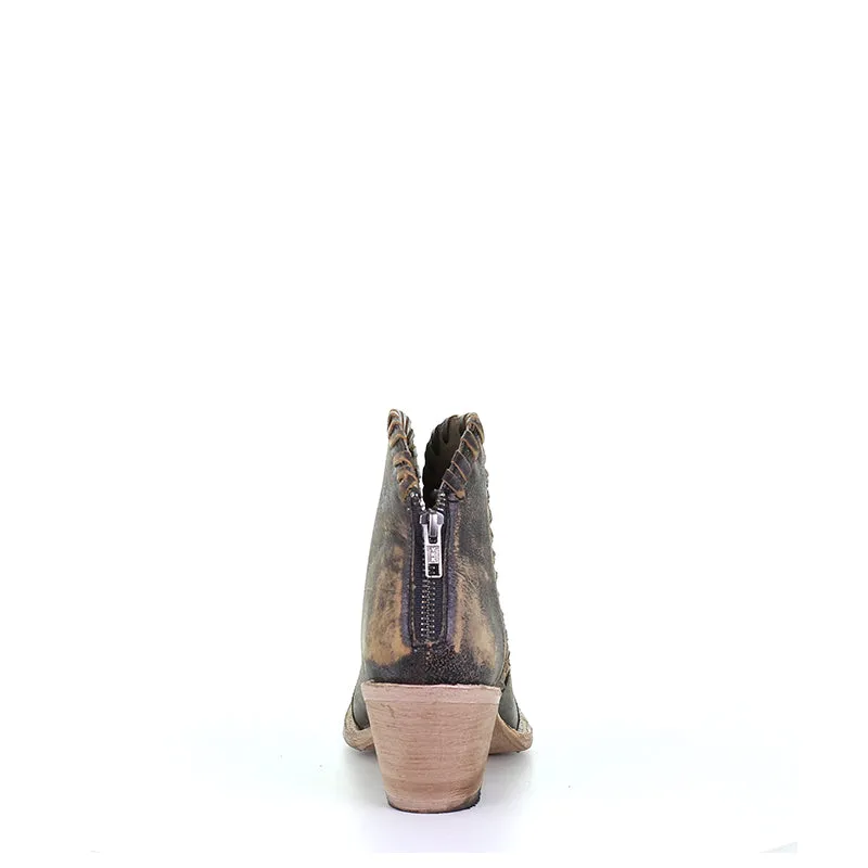 Q5110 | Woven Leather Women's Ankle Boot