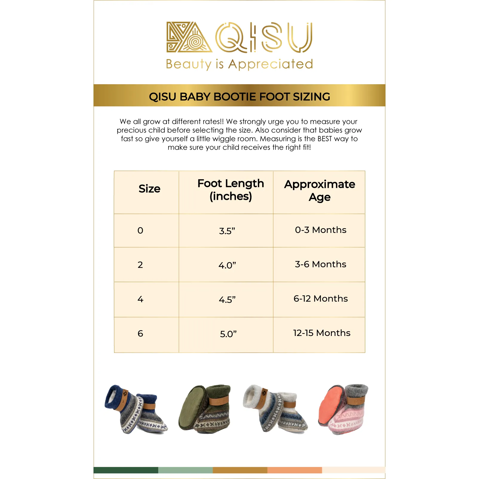 QISU Baby Booties – Green Forest | Sustainable Holiday Warmth