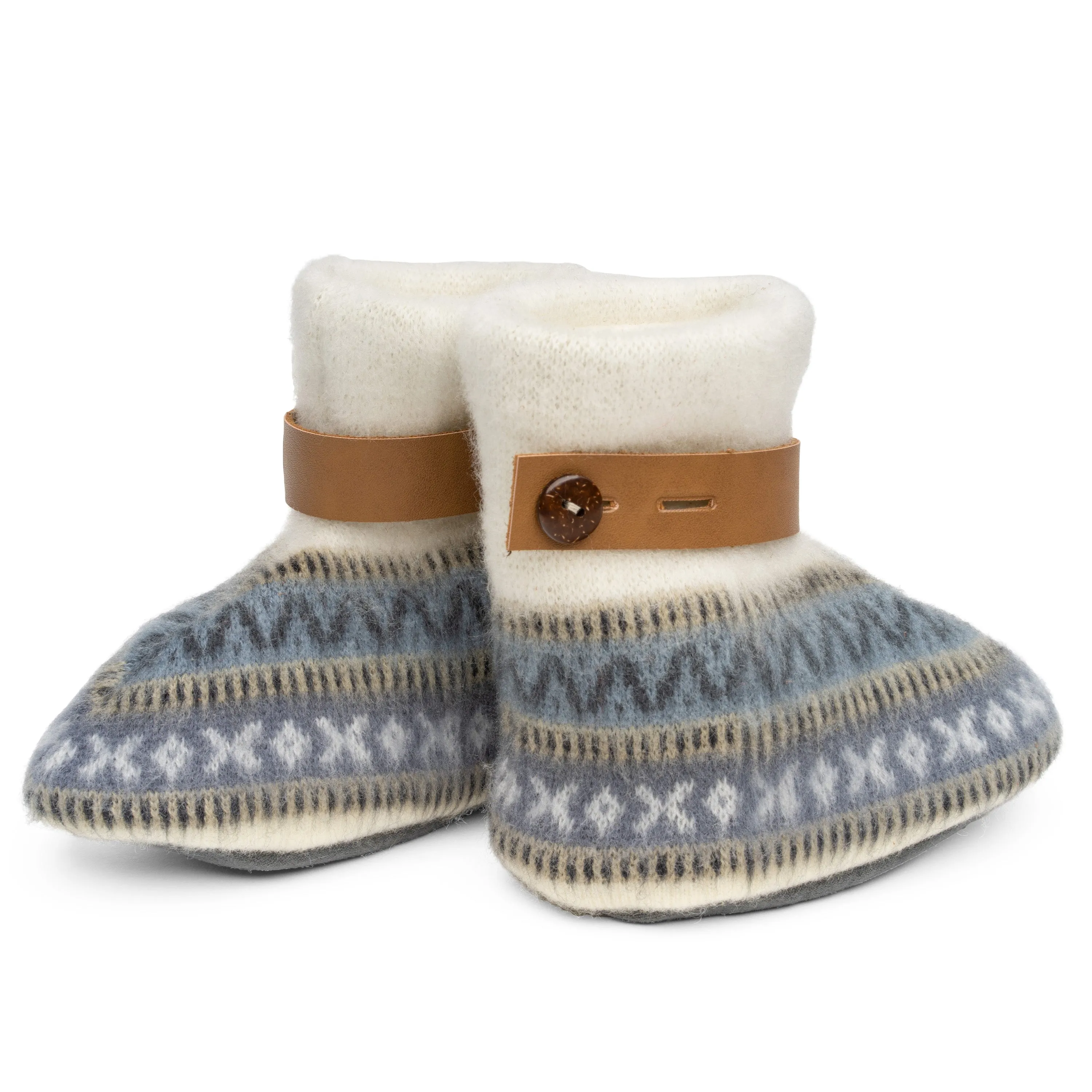 QISU Baby Booties – Snow Mountains | A White Christmas Essential