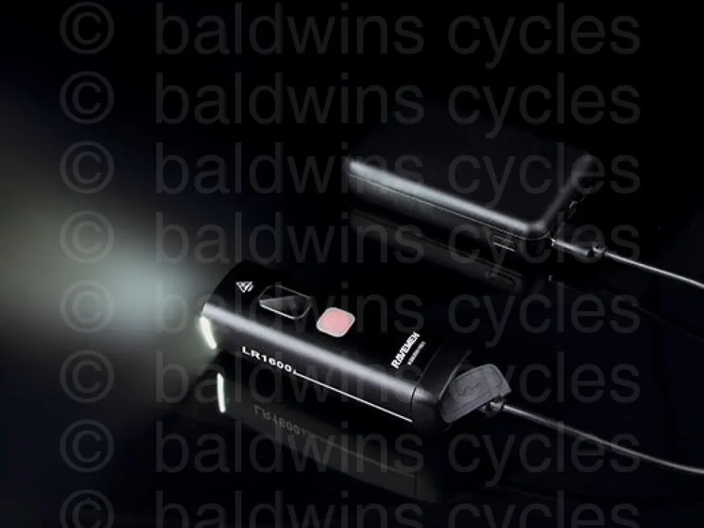 Ravemen LR1600 USB Rechargeable Curved Lens Front Light in Matt Black (1600 Lumens)