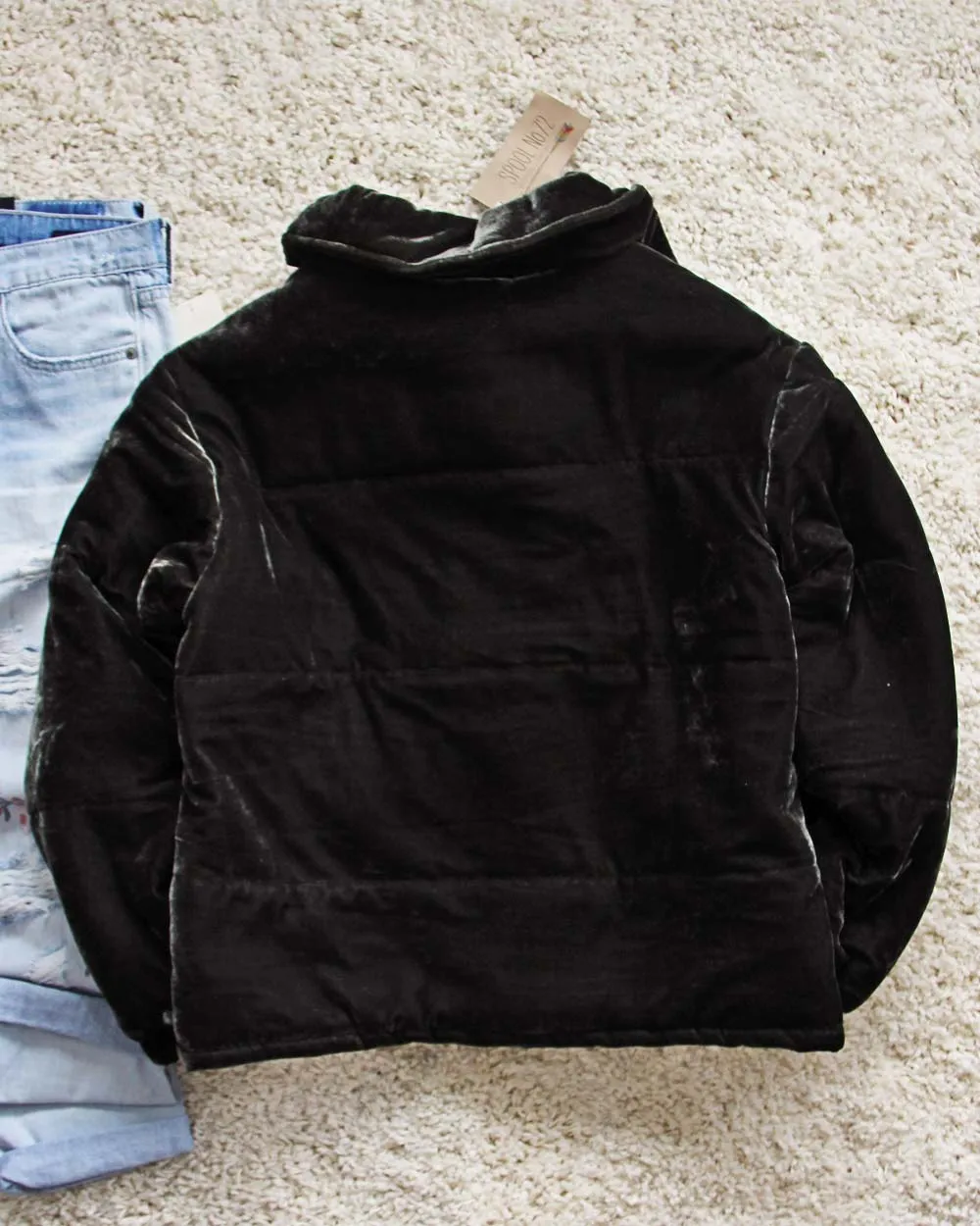 Sage Cozy Velvet Coat