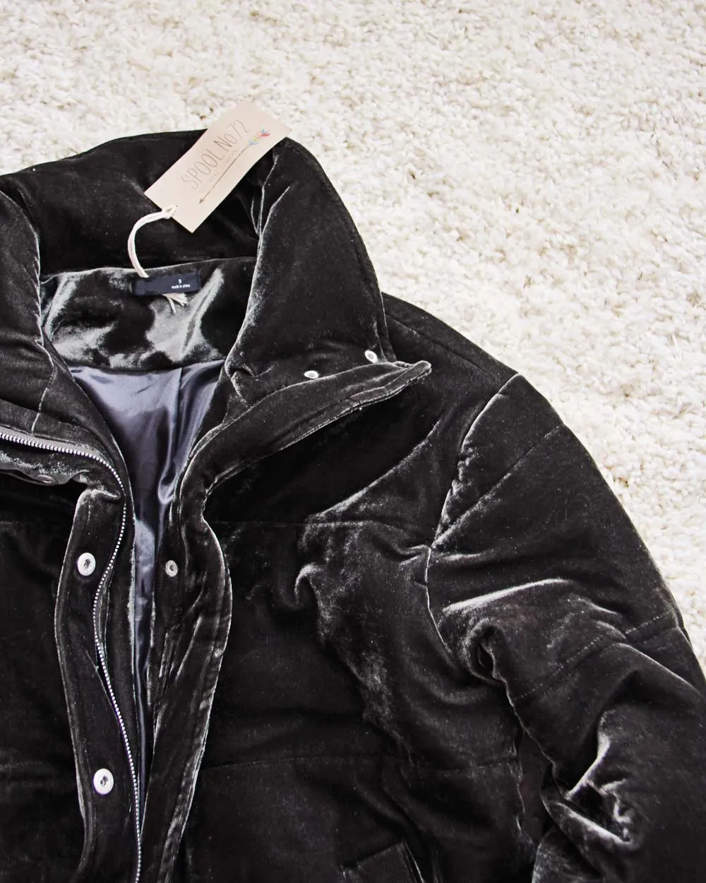 Sage Cozy Velvet Coat