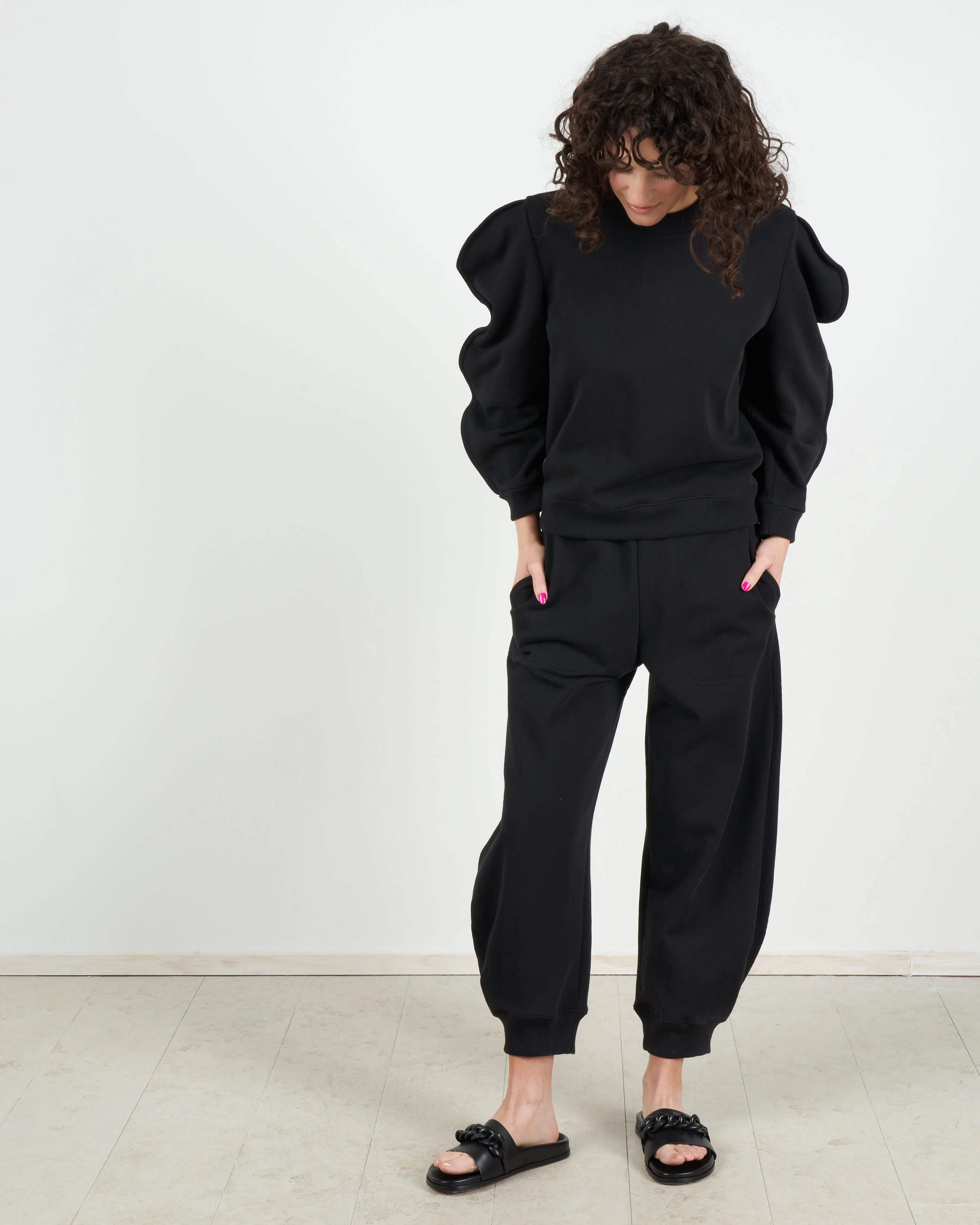 scallop sweatshirt - black black