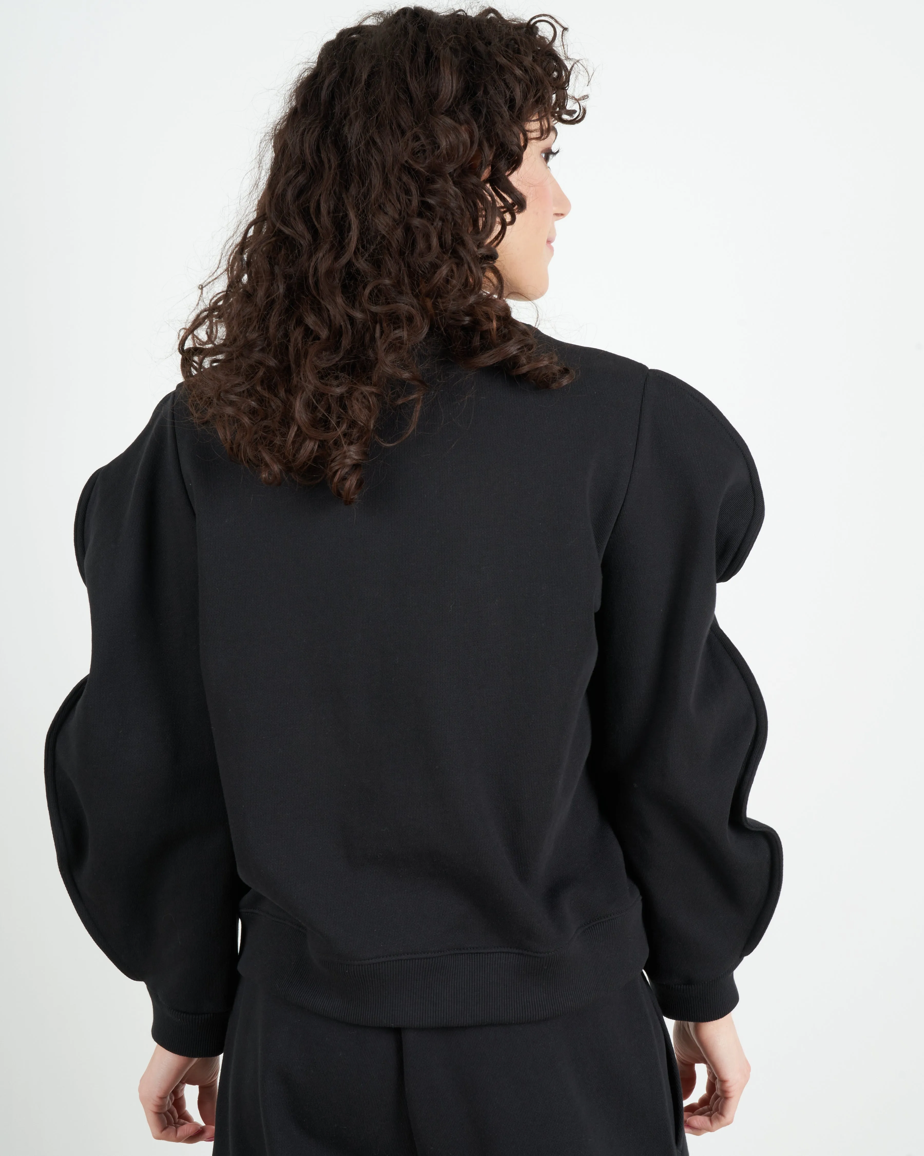 scallop sweatshirt - black black