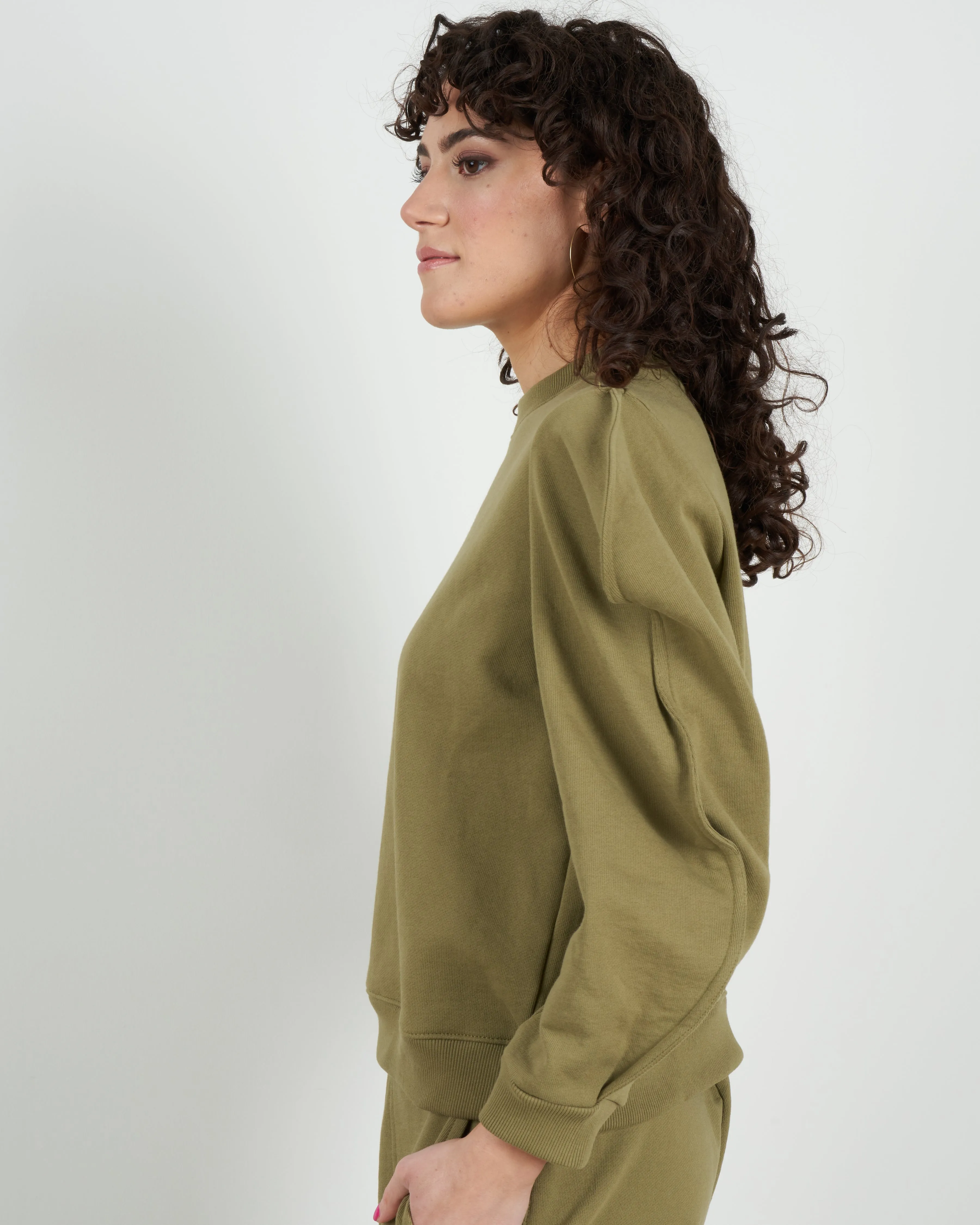 scallop sweatshirt - moss moss